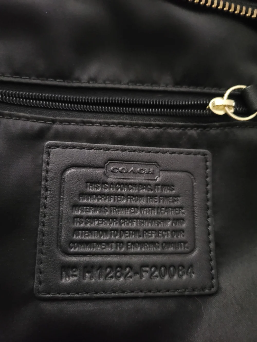 Coach Black Shoulder Tote with Gold Hardware